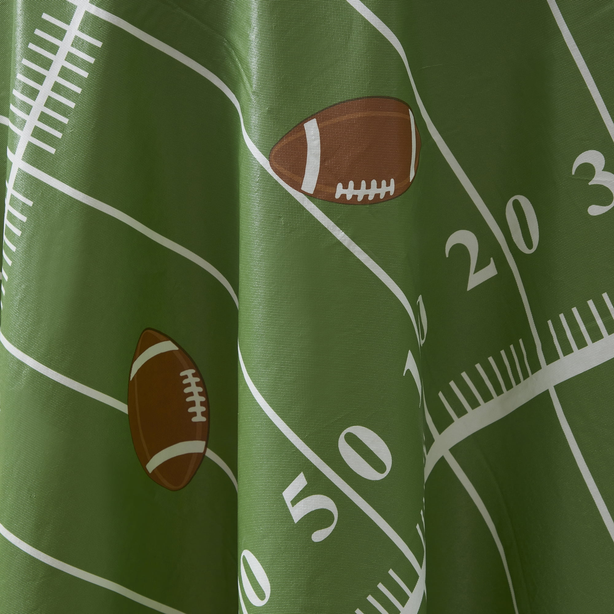 Way To Celebrate Football Vinyl Tablecloth 70 Inch Round