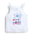 thumbnail image 1 of Way To Celebrate Fourth of July Toddler Girls Patriotic Americana Americana Knot Tank Top, Sizes 12M-5T, 1 of 3