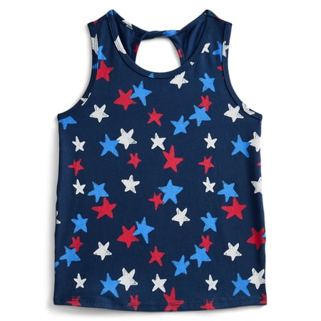 Fourth of July Girls Patriotic Americana Graphic Tank Top from Way To Celebrate, Sizes 4-18
