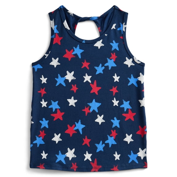 Fourth of July Girls Patriotic Americana Graphic Tank Top from Way To Celebrate, Sizes 4-18