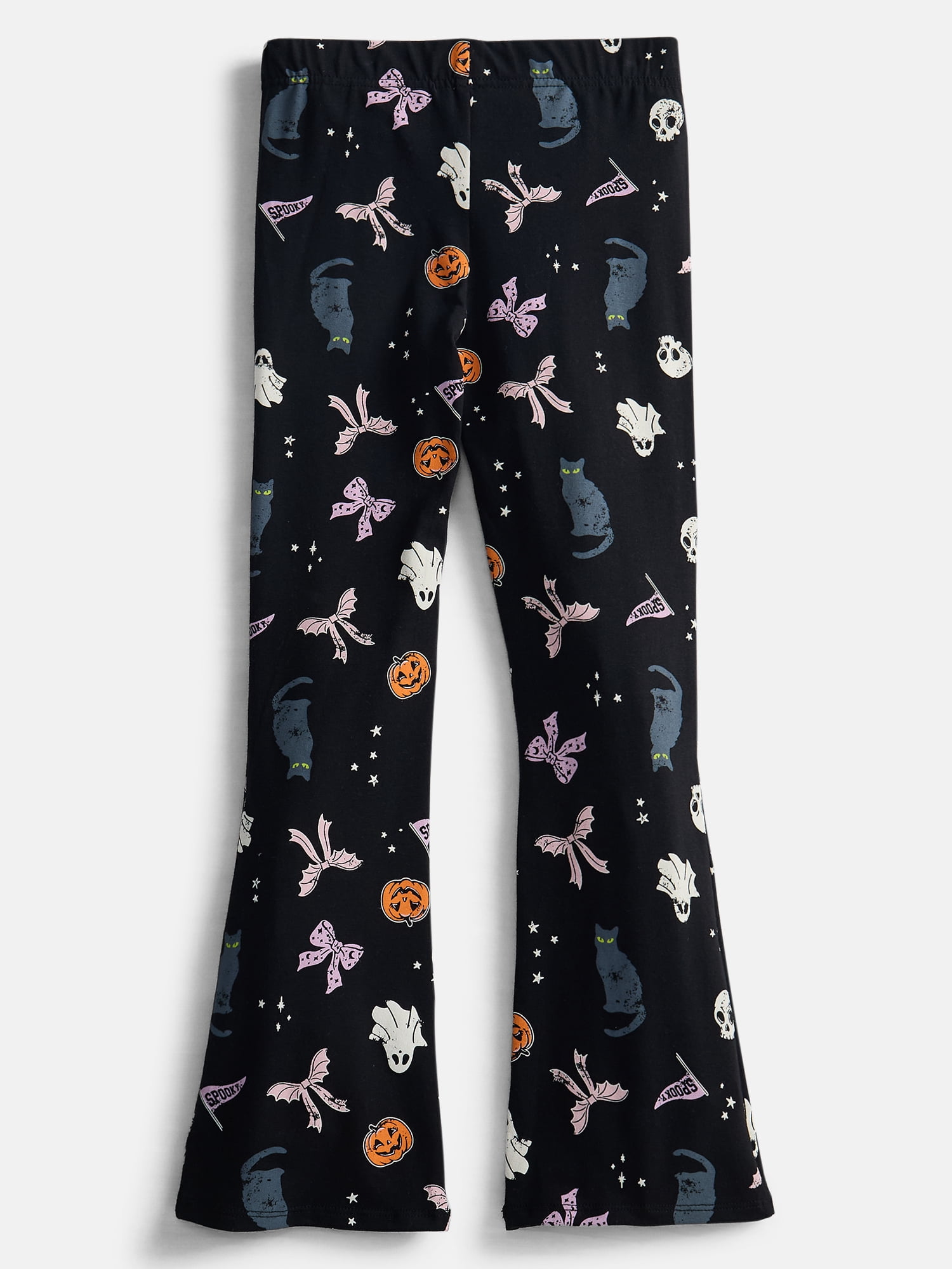 Halloween Girls Print Flared Leggings from Way To Celebrate, Sizes 4-18