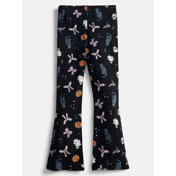 Halloween Girls Print Flared Leggings from Way To Celebrate, Sizes 4-18