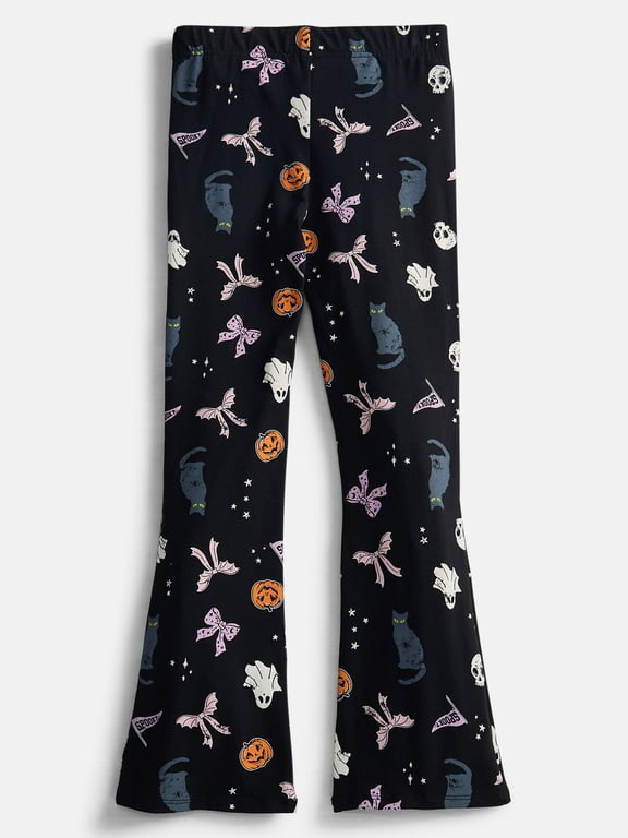 Halloween Girls Print Flared Leggings from Way To Celebrate, Sizes 4-18