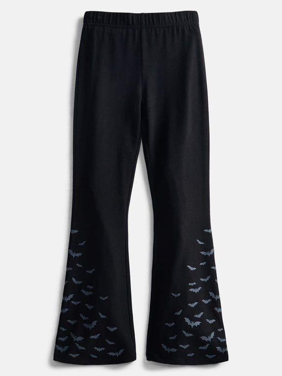 Halloween Girls Print Flared Leggings from Way To Celebrate, Sizes 4-18
