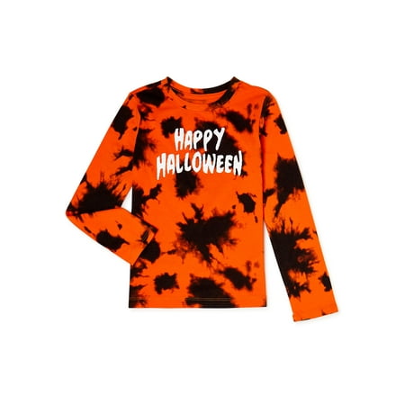 Way To Celebrate Girls Halloween Long Sleeve Tie Dye T-Shirt
