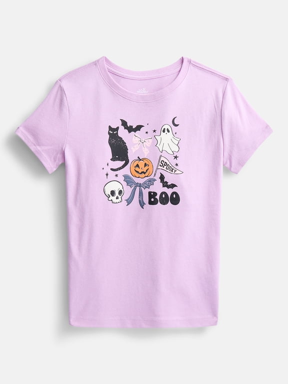Halloween Girls Graphic Tee with Short Sleeves from Way to Celebrate, Sizes 4-18
