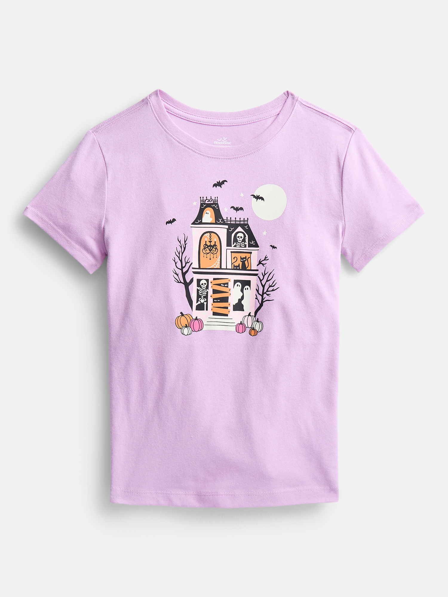 Way To Celebrate Girls Halloween Shortsleeve Tee Sizes 4 18: What Stands Out on Walmart