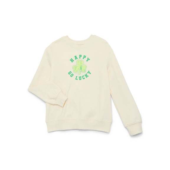 St. Patrick's Day Girls Fleece Graphic Sweatshirt from Way To Celebrate, Sizes 4-18