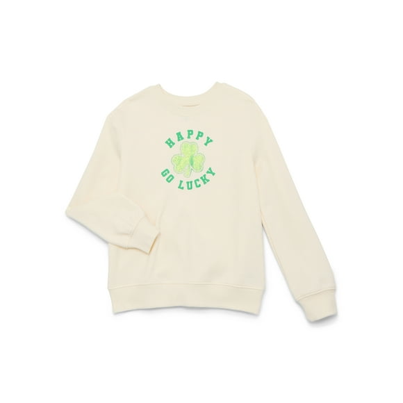 St. Patrick's Day Girls Fleece Graphic Sweatshirt from Way To Celebrate, Sizes 4-18