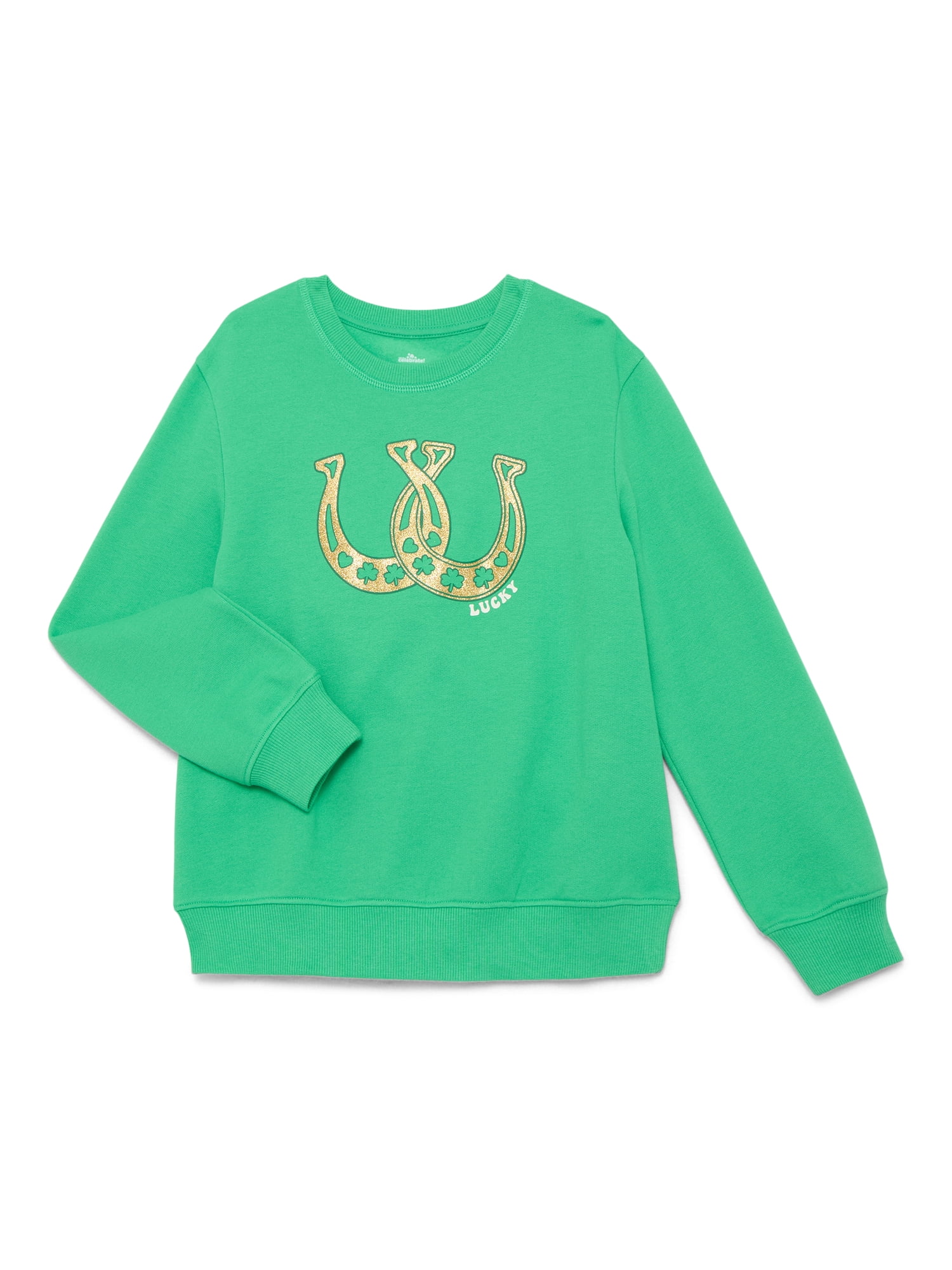 St. Patrick's Day Girls Fleece Graphic Sweatshirt from Way To Celebrate, Sizes 4-18