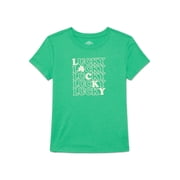 St. Patrick’s Day Girls Short Sleeve T-Shirt from Way To Celebrate, Sizes 4-18