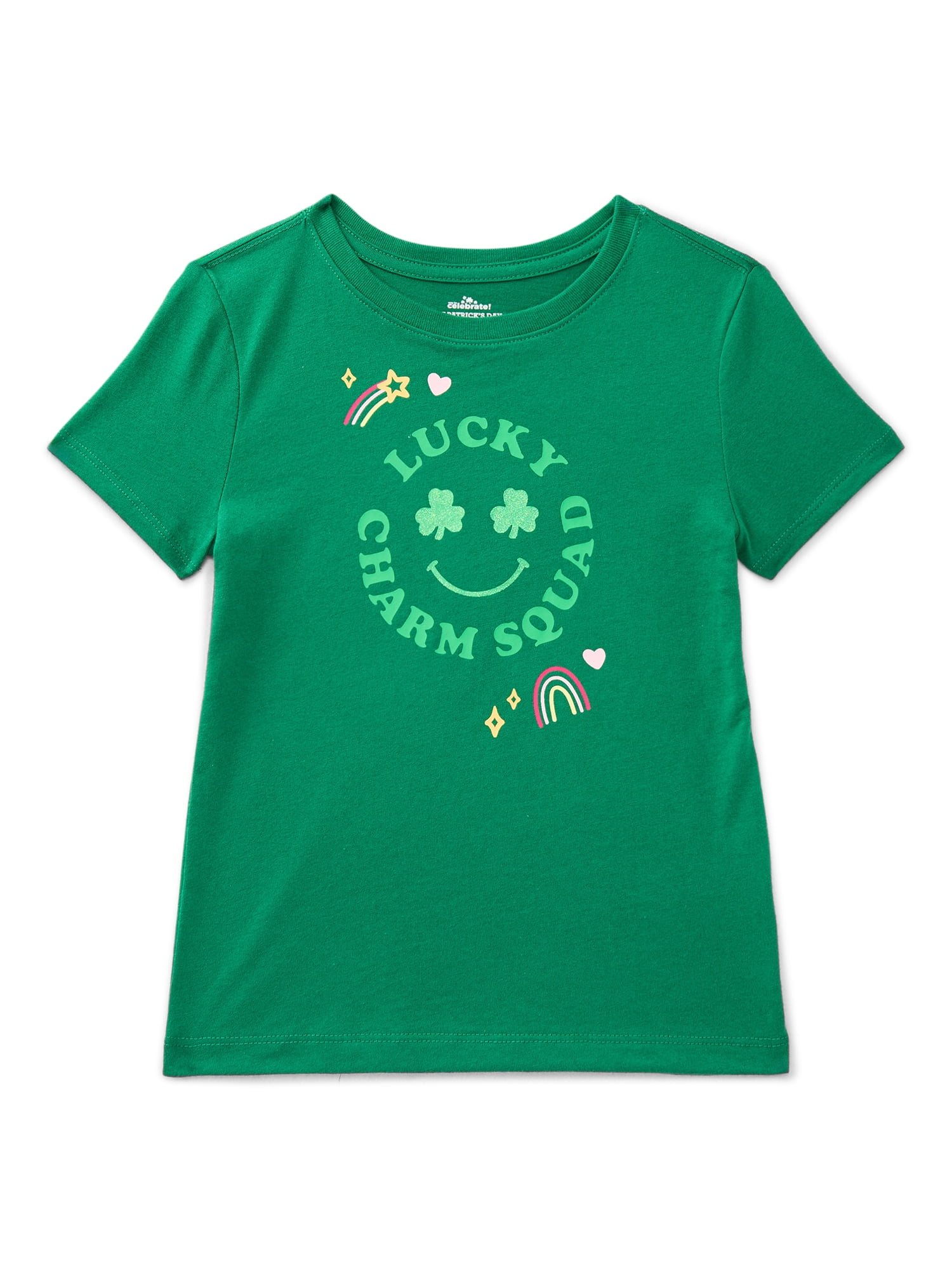 St. Patrick’s Day Girls Short Sleeve T-Shirt from Way To Celebrate, Sizes 4-18