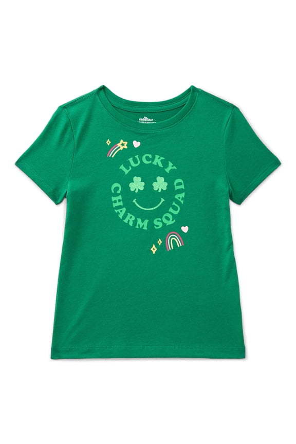 St. Patrick’s Day Girls Short Sleeve T-Shirt from Way To Celebrate, Sizes 4-18