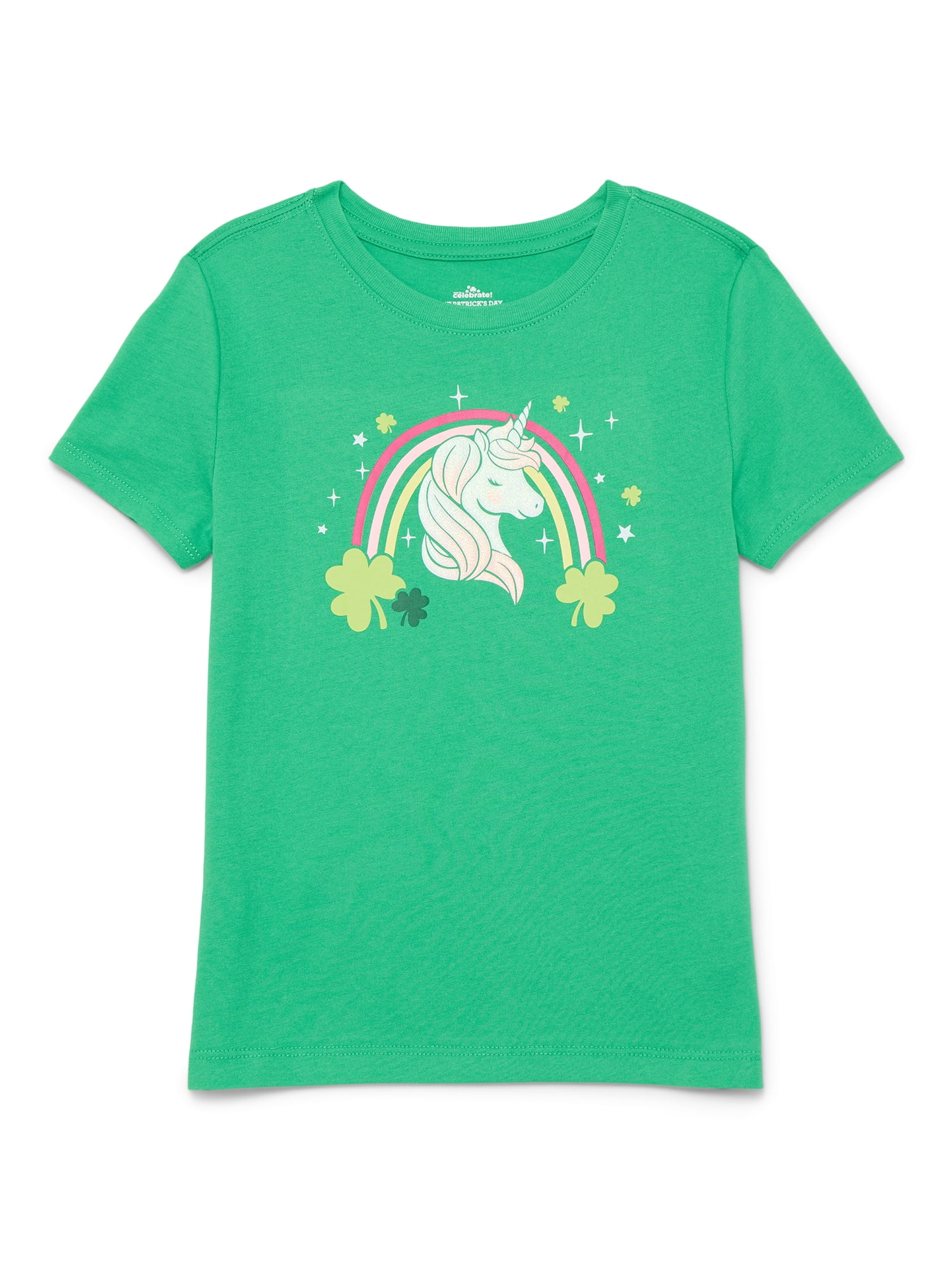St. Patrick’s Day Girls Short Sleeve T-Shirt from Way To Celebrate, Sizes 4-18