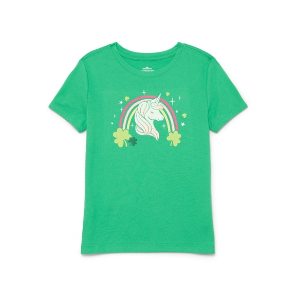 St. Patrick’s Day Girls Short Sleeve T-Shirt from Way To Celebrate, Sizes 4-18