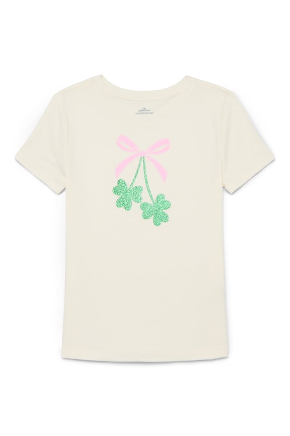 St. Patrick’s Day Girls Short Sleeve T-Shirt from Way To Celebrate, Sizes 4-18