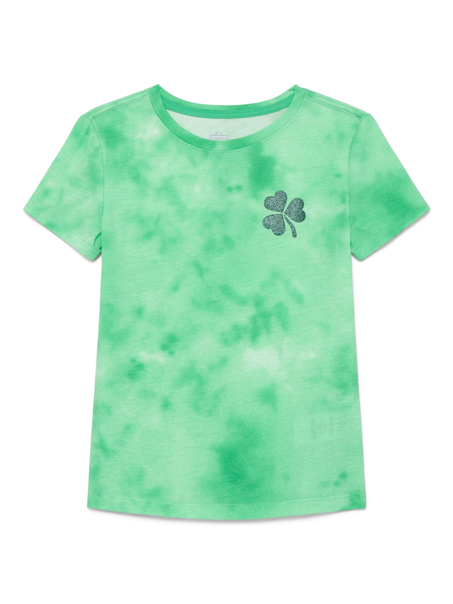 St. Patrick’s Day Girls Short Sleeve T-Shirt from Way To Celebrate, Sizes 4-18