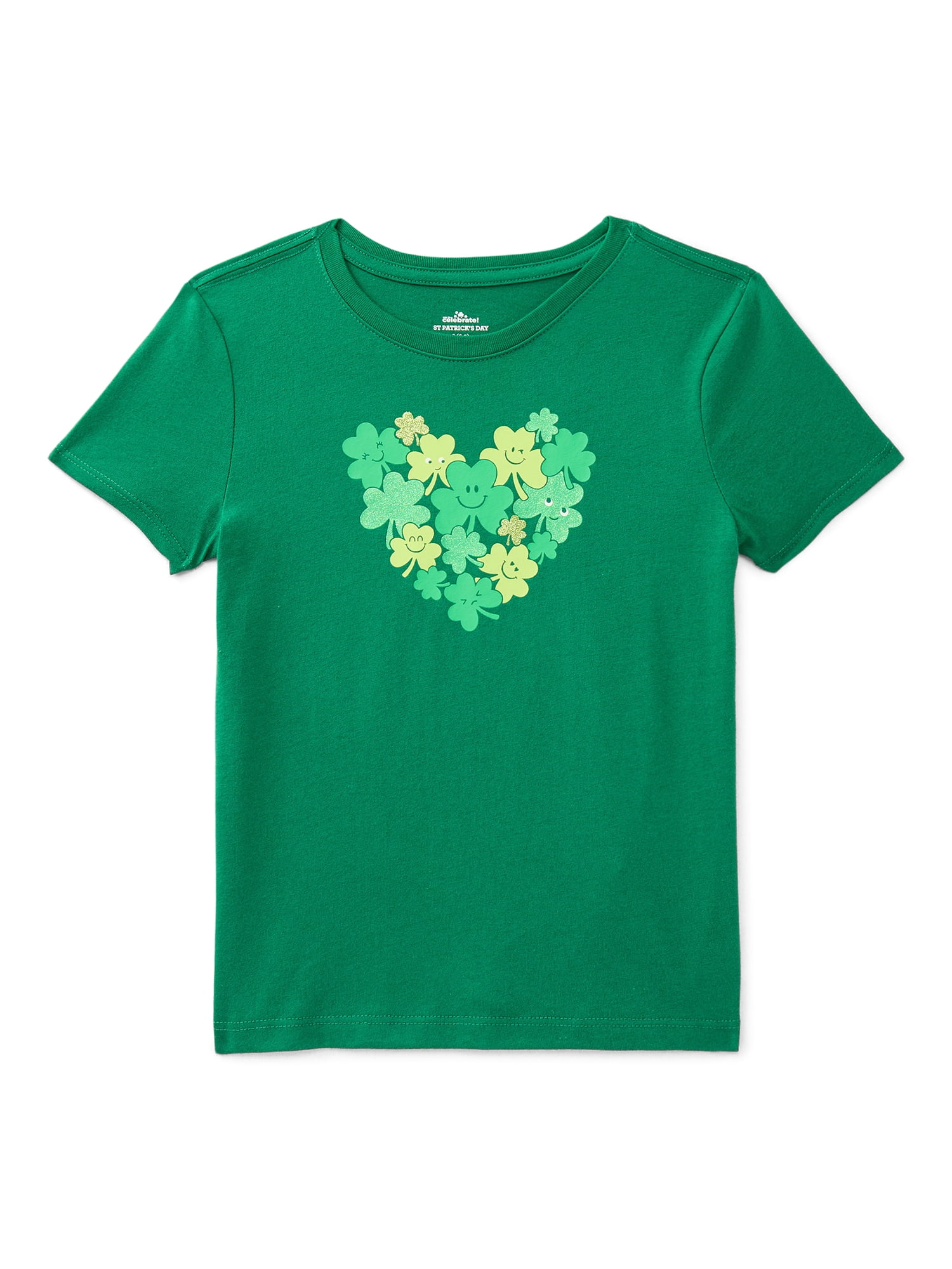 St. Patrick’s Day Girls Short Sleeve T-Shirt from Way To Celebrate, Sizes 4-18