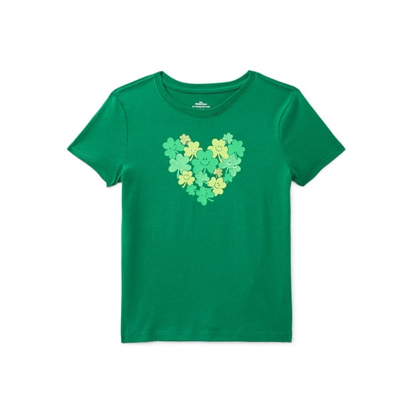 St. Patrick’s Day Girls Short Sleeve T-Shirt from Way To Celebrate, Sizes 4-18