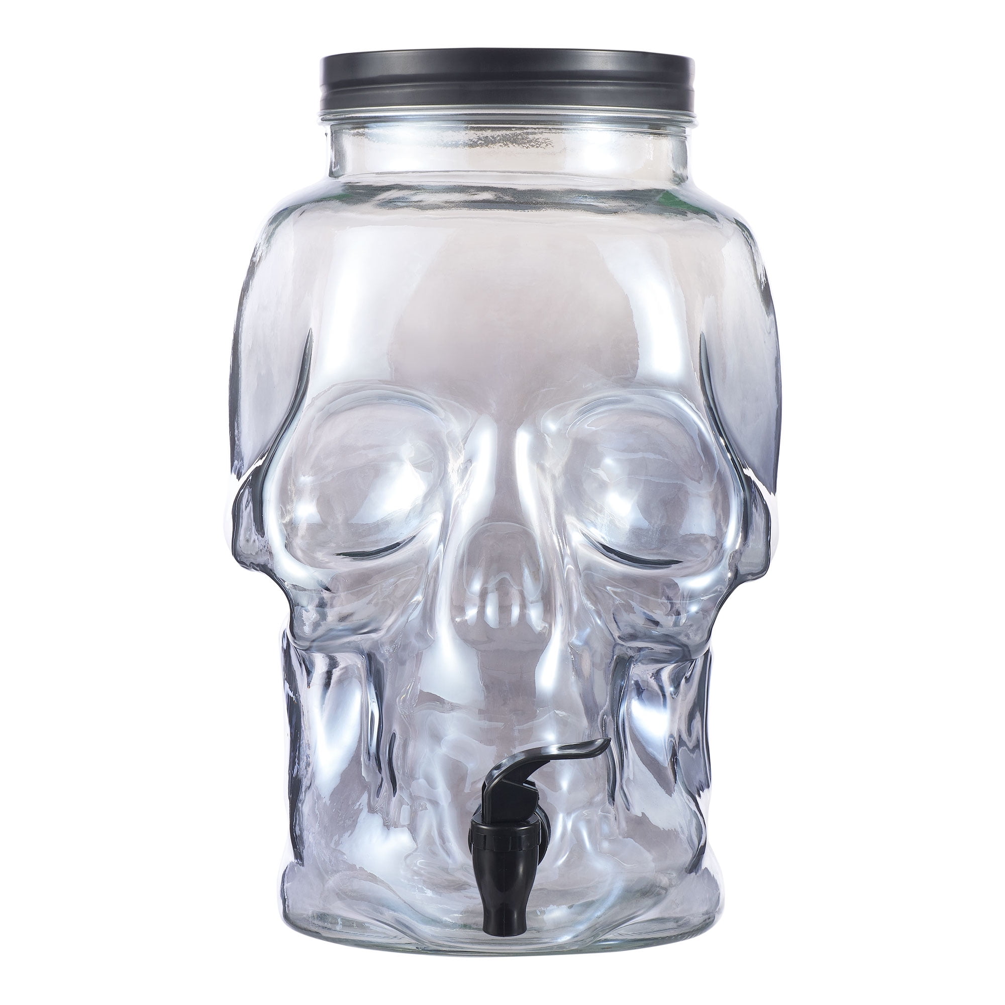 Way To Celebrate Glass Skull Beverage Dispenser, 2.1Gallon