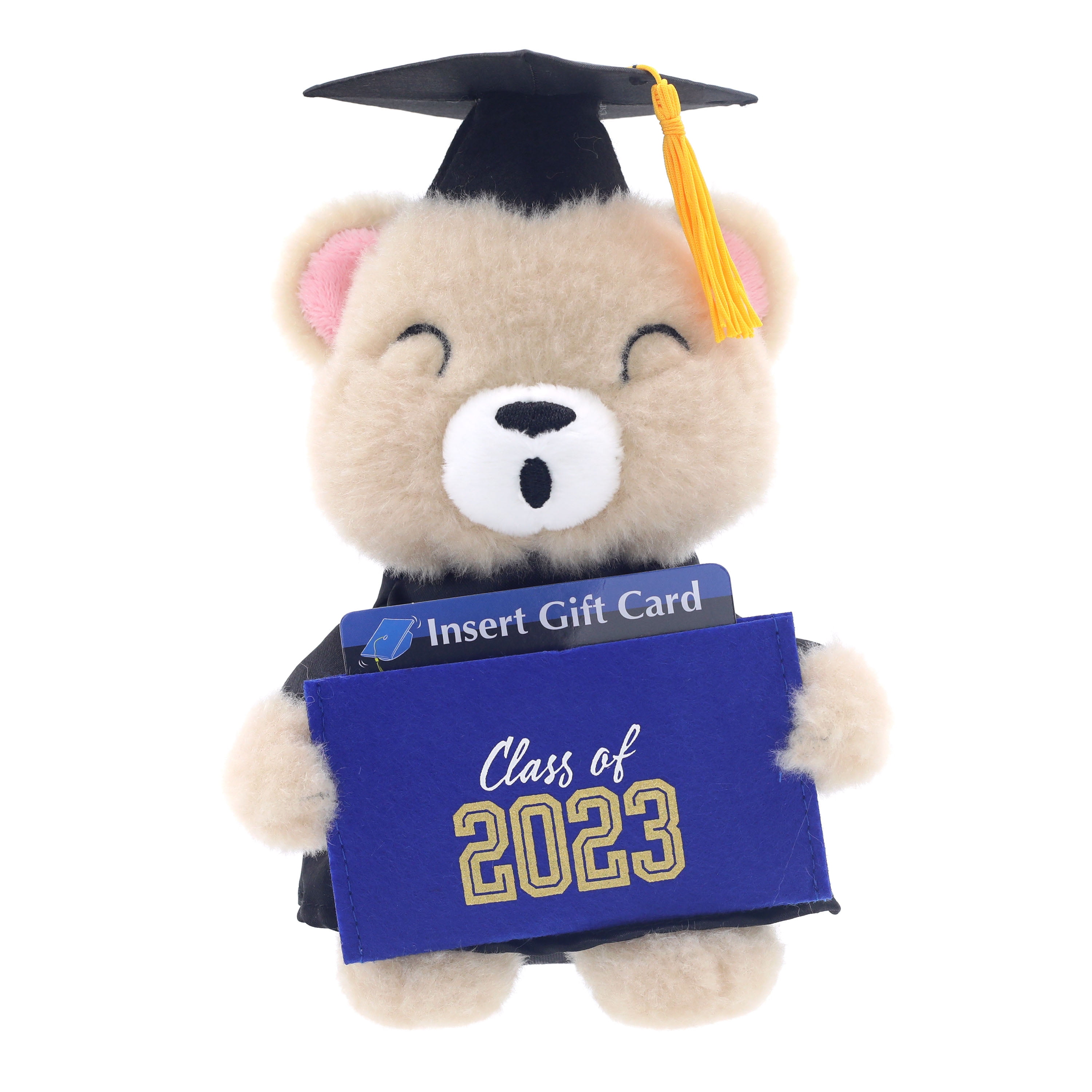 Way To Celebrate Graduation 8Inch Plush with Gift Card Holder, Bear