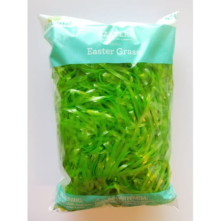 Way To Celebrate Green Plastic Easter Grass, 3 Oz