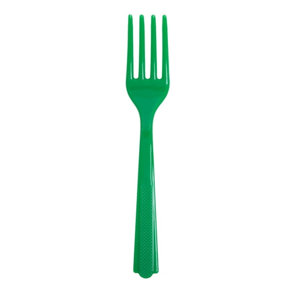Disposable Plastic Forks, Green, 24 Count, by Way To Celebrate