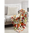 thumbnail image 1 of Way To Celebrate Halloween/Harvest Throw, 50" x 60", Harvest Pumpkin Floral, 1 of 4