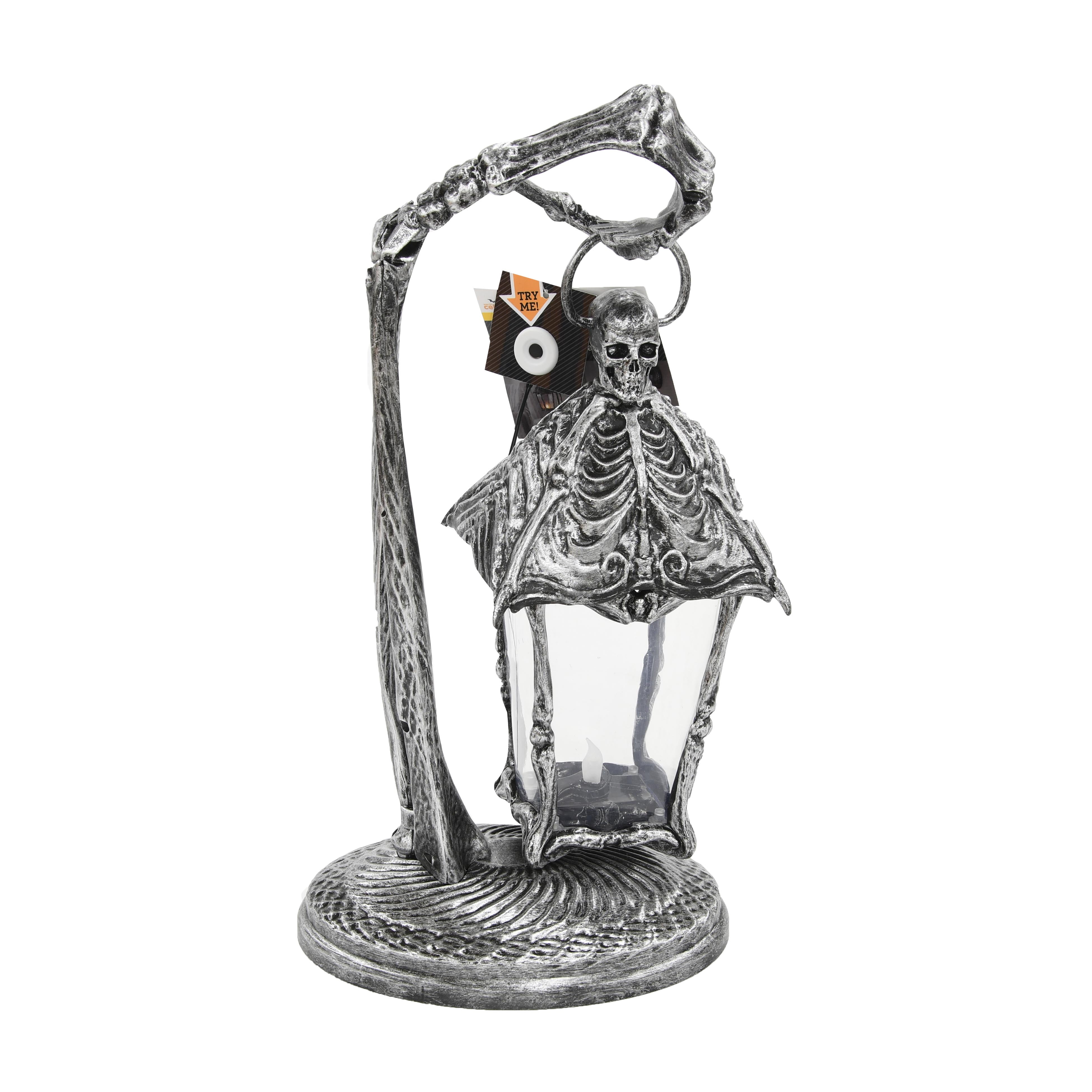 Way To Celebrate Halloween Light Up Skeleton Lantern Tabletop or Hanging Wall Decoration - Walmart.com