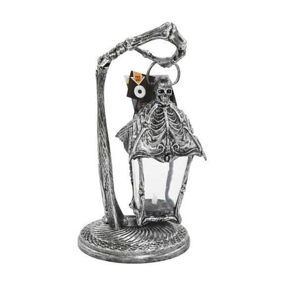 Way To Celebrate Halloween Light Up Skeleton Lantern Tabletop or Hanging Wall Decoration
