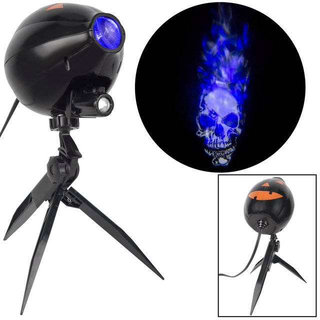 Way To Celebrate Halloween Projection Lightshow, Hot Head Skull, Blue
