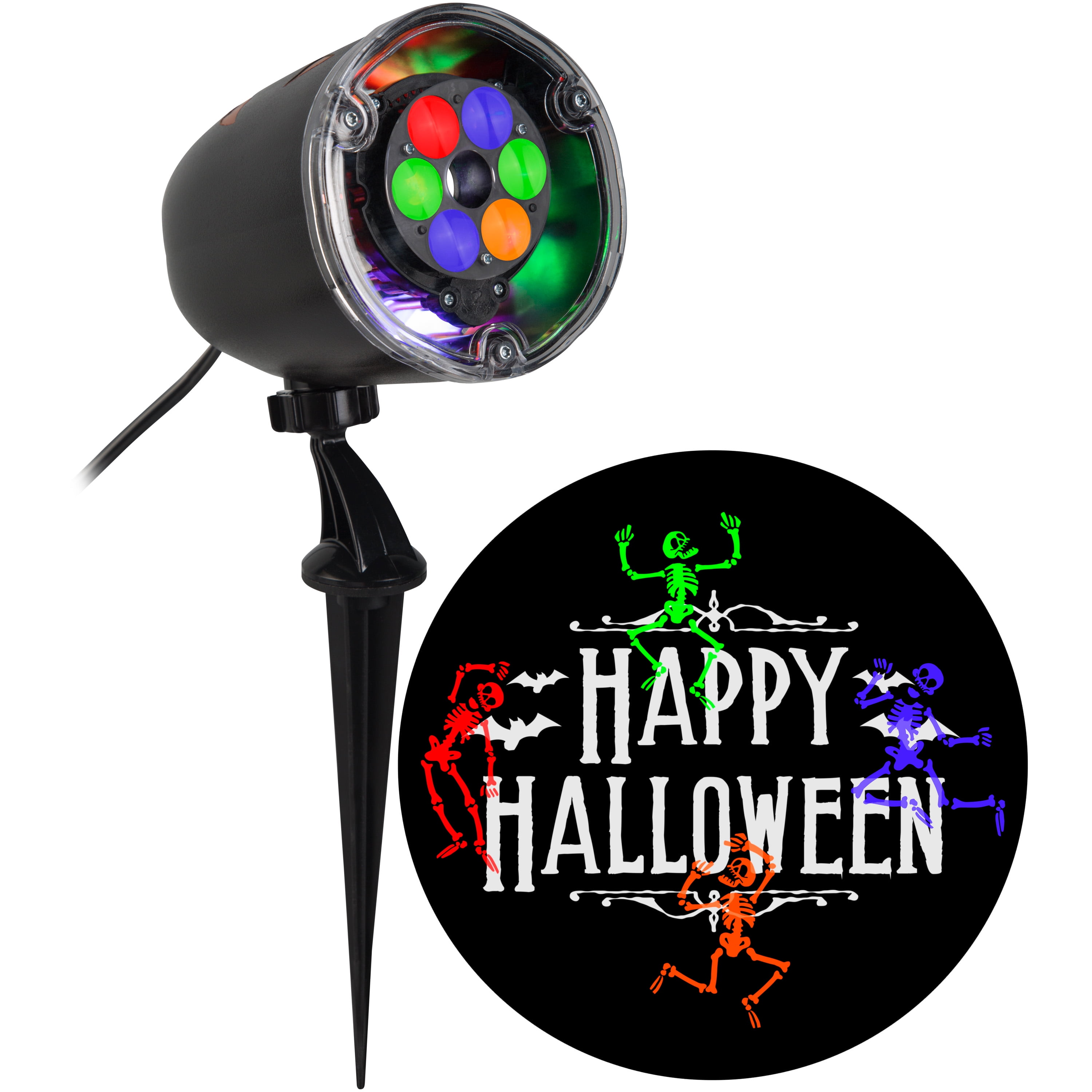 Way To Celebrate Halloween Projection WhirlAMotion Lightshow, Happy