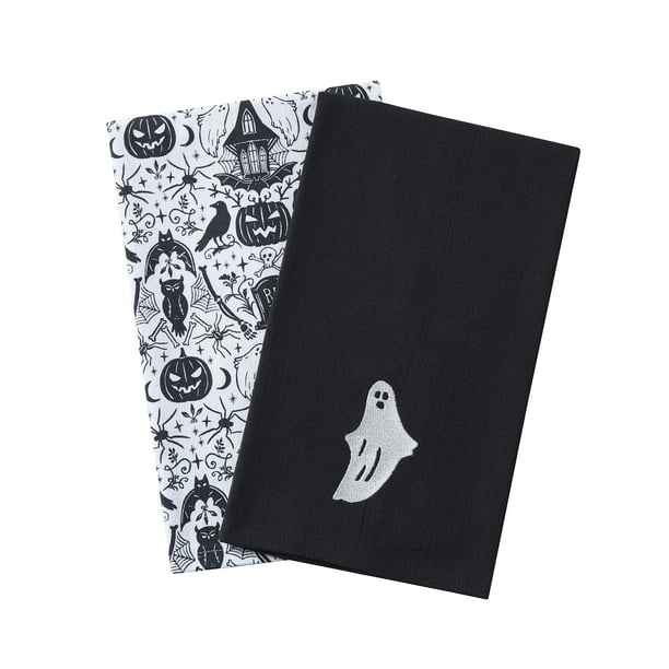 Way To Celebrate Halloween Spooky Ghost Kitchen Towels, Gothic - 2 Pack ...