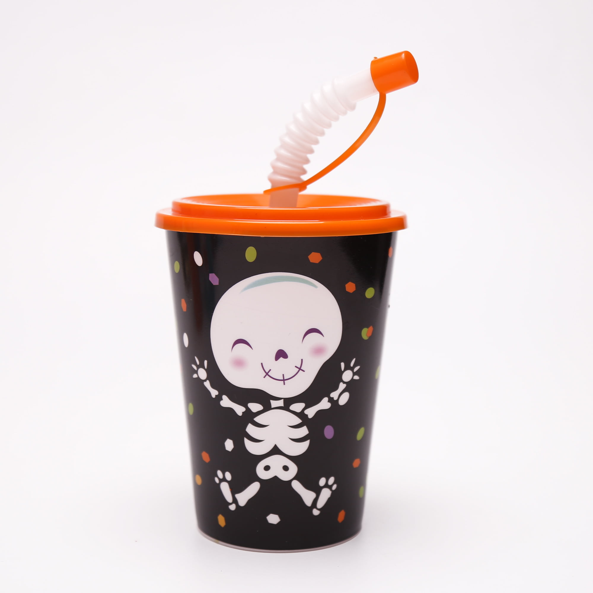 Halloween Theme Tumbler Cup With Handle And Straw Lid Double - Temu