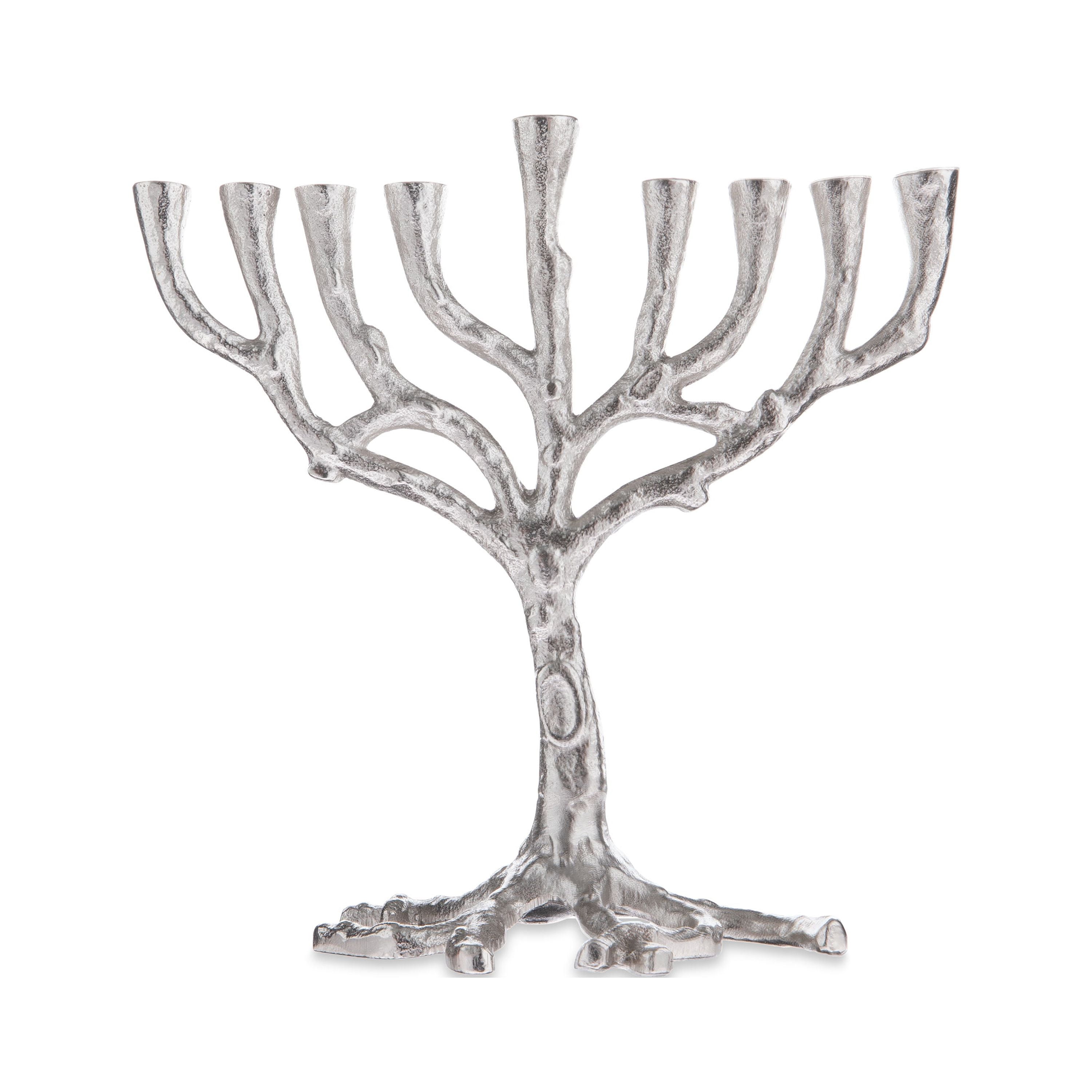 Way To Celebrate Hanukkah 9.5" Silver Aluminum Menorah