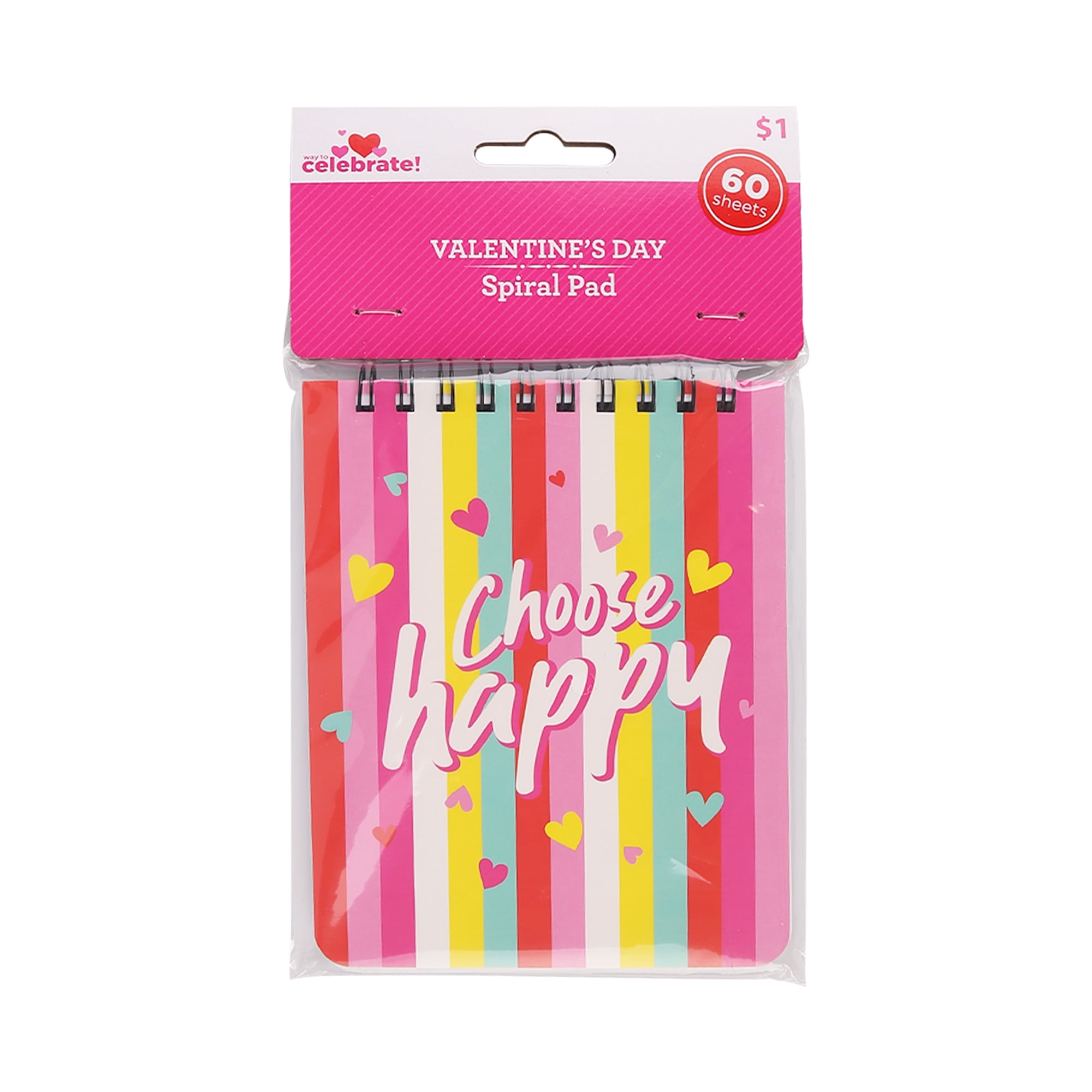 Way To Celebrate Happy Spr Pad, Spiral Notebook 4 x 5 in, Pocket Size