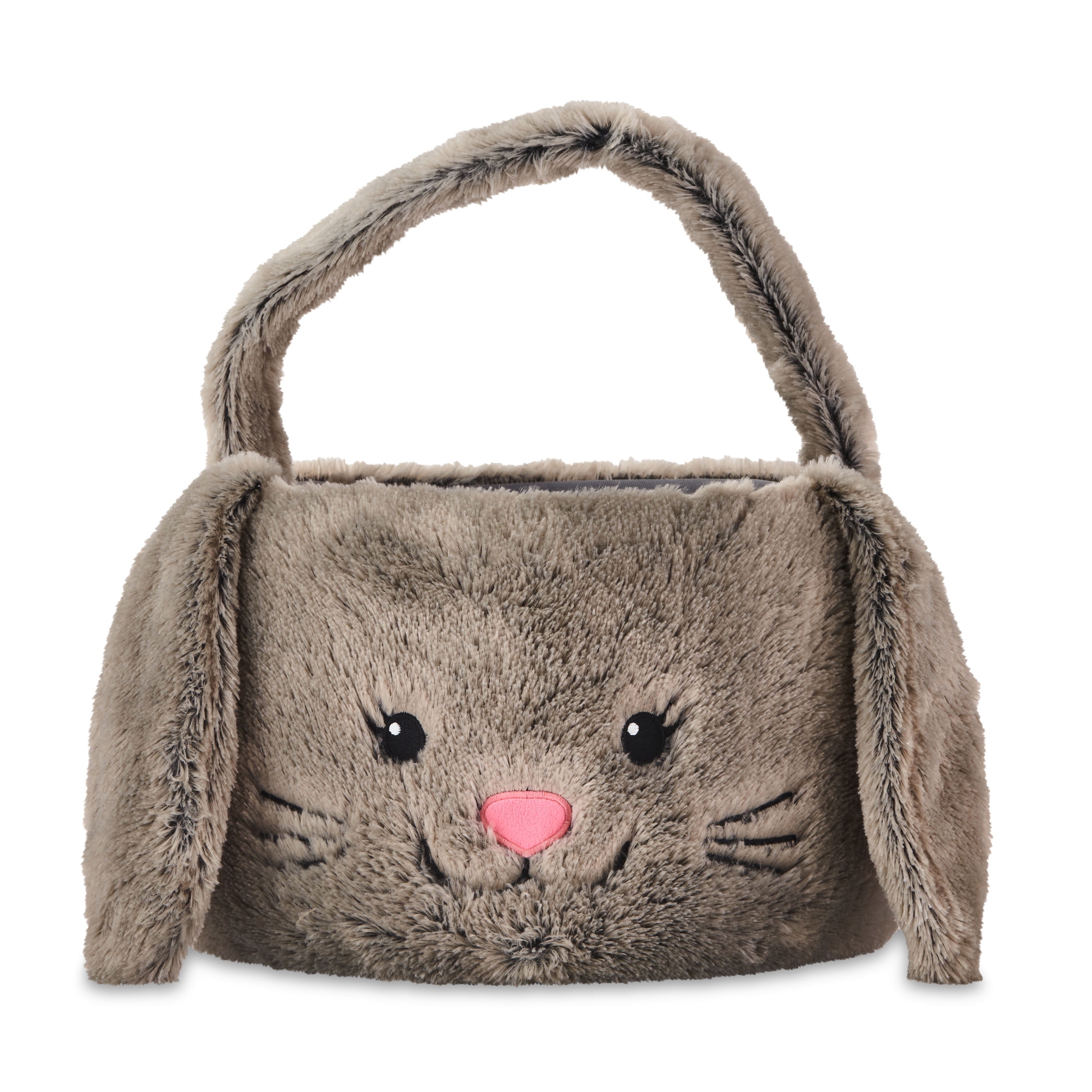 Way To Celebrate Jumbo Plush Gray Bunny Easter Basket