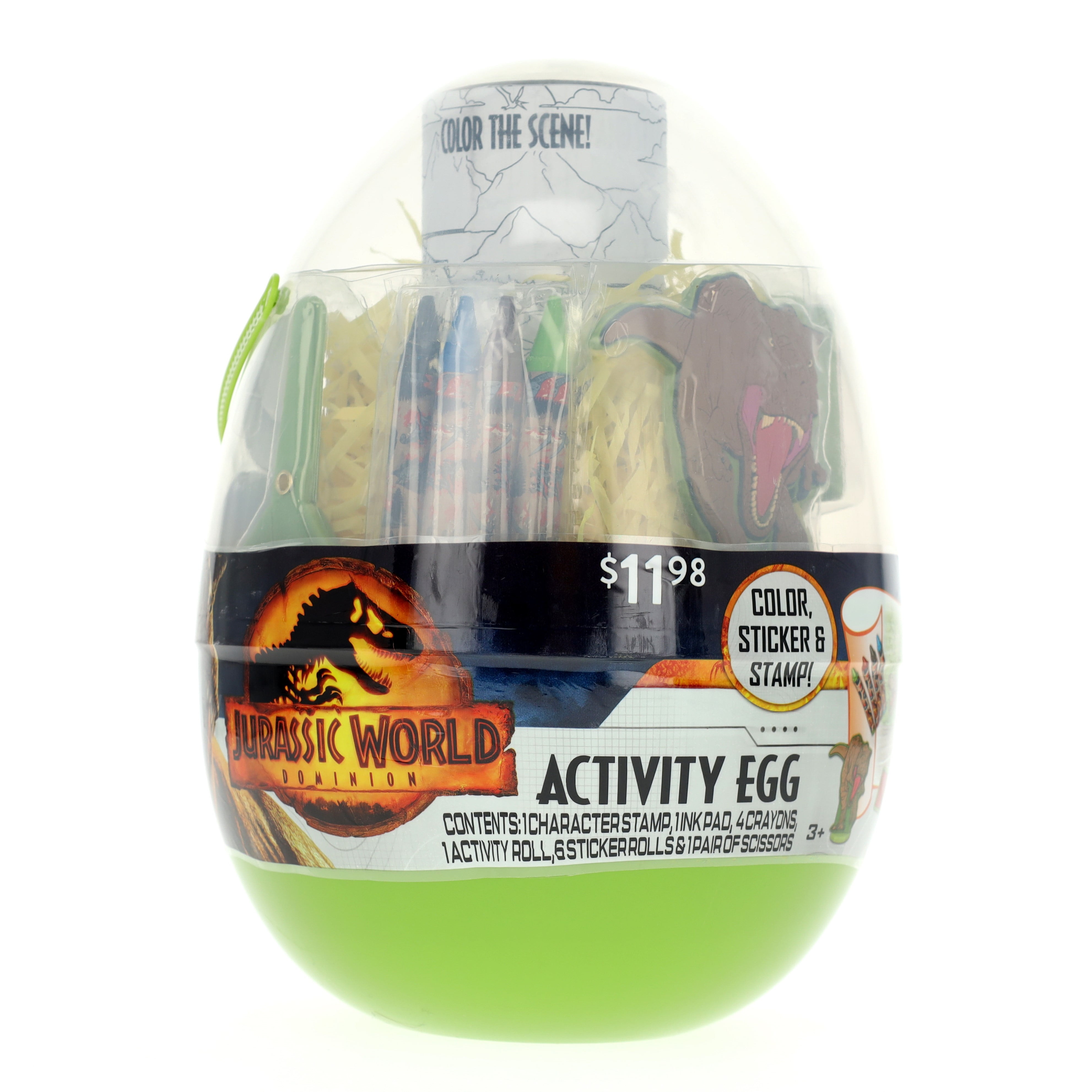Way To Celebrate Jurassic World Large Activity Egg, for Unisex Child Ages  3+ 