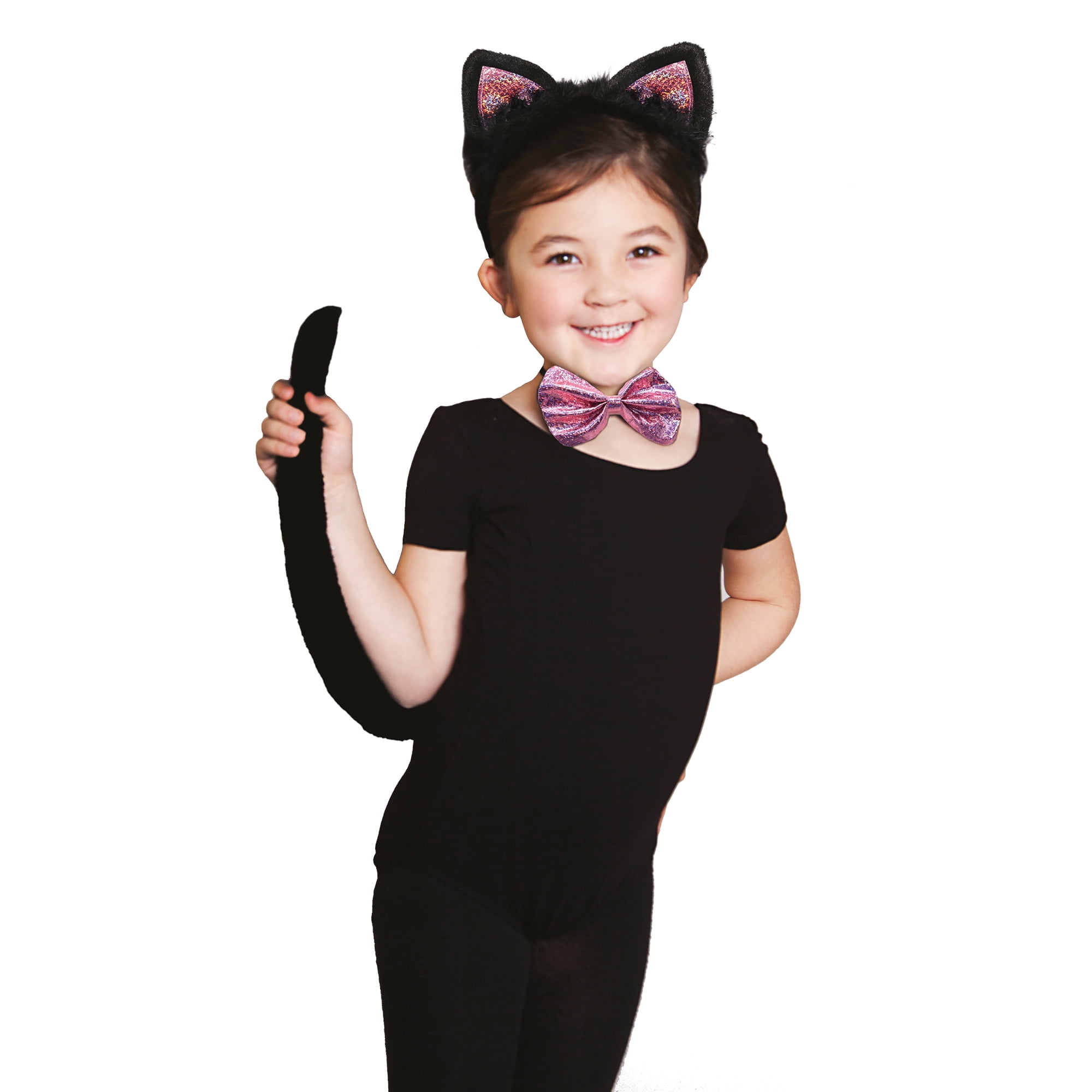 Way To Celebrate Kids Light Pink Black Cat Kit, 3 Pieces