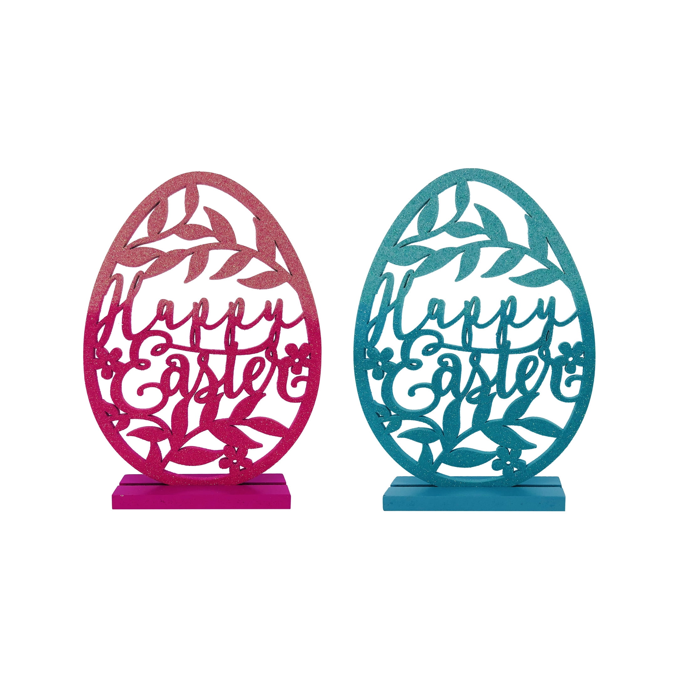 Way To Celebrate Laser-Cut Glittered Easter Egg Decoration