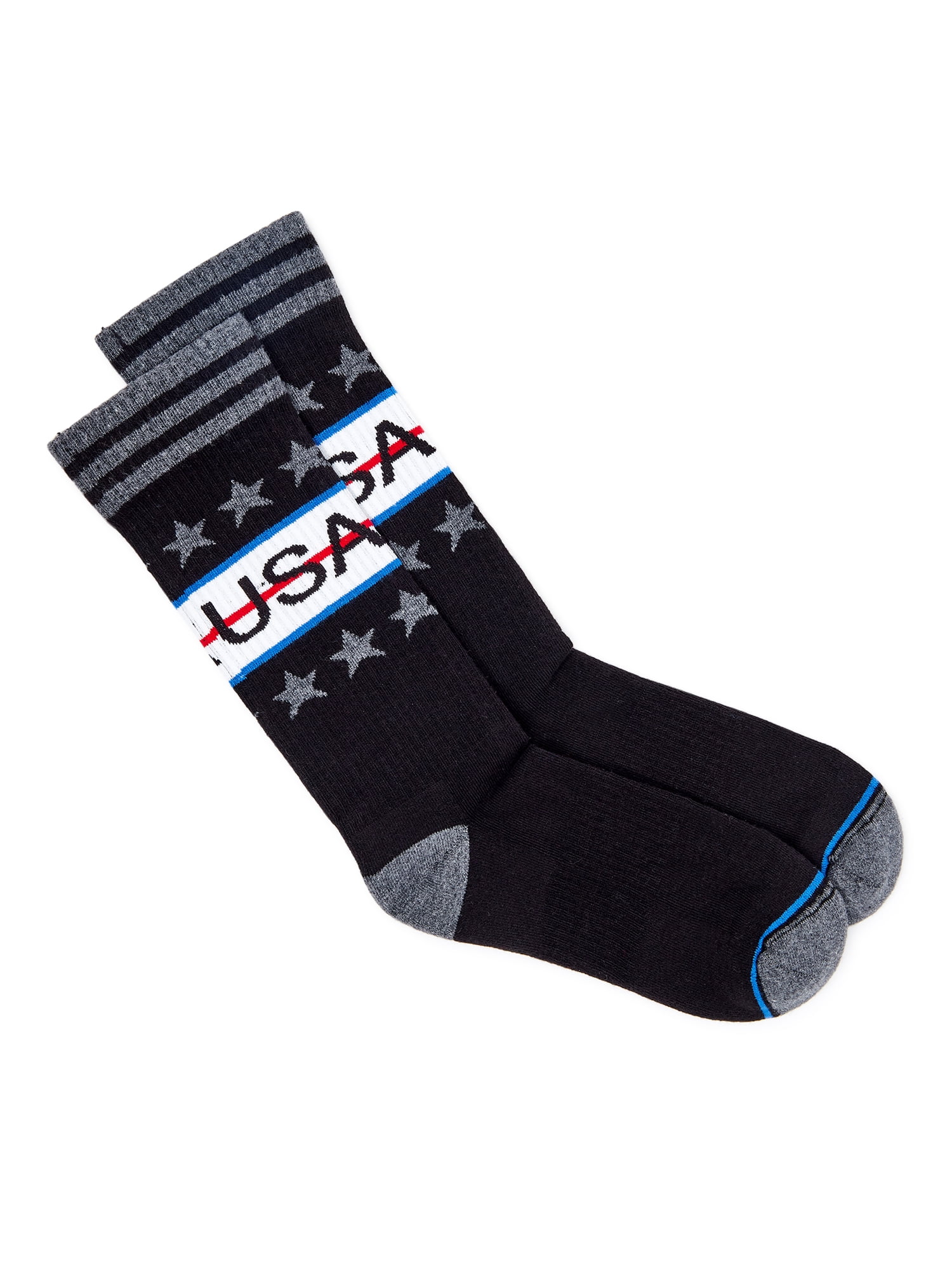 Way To Celebrate Men’s Half Cushioned USA Crew Socks