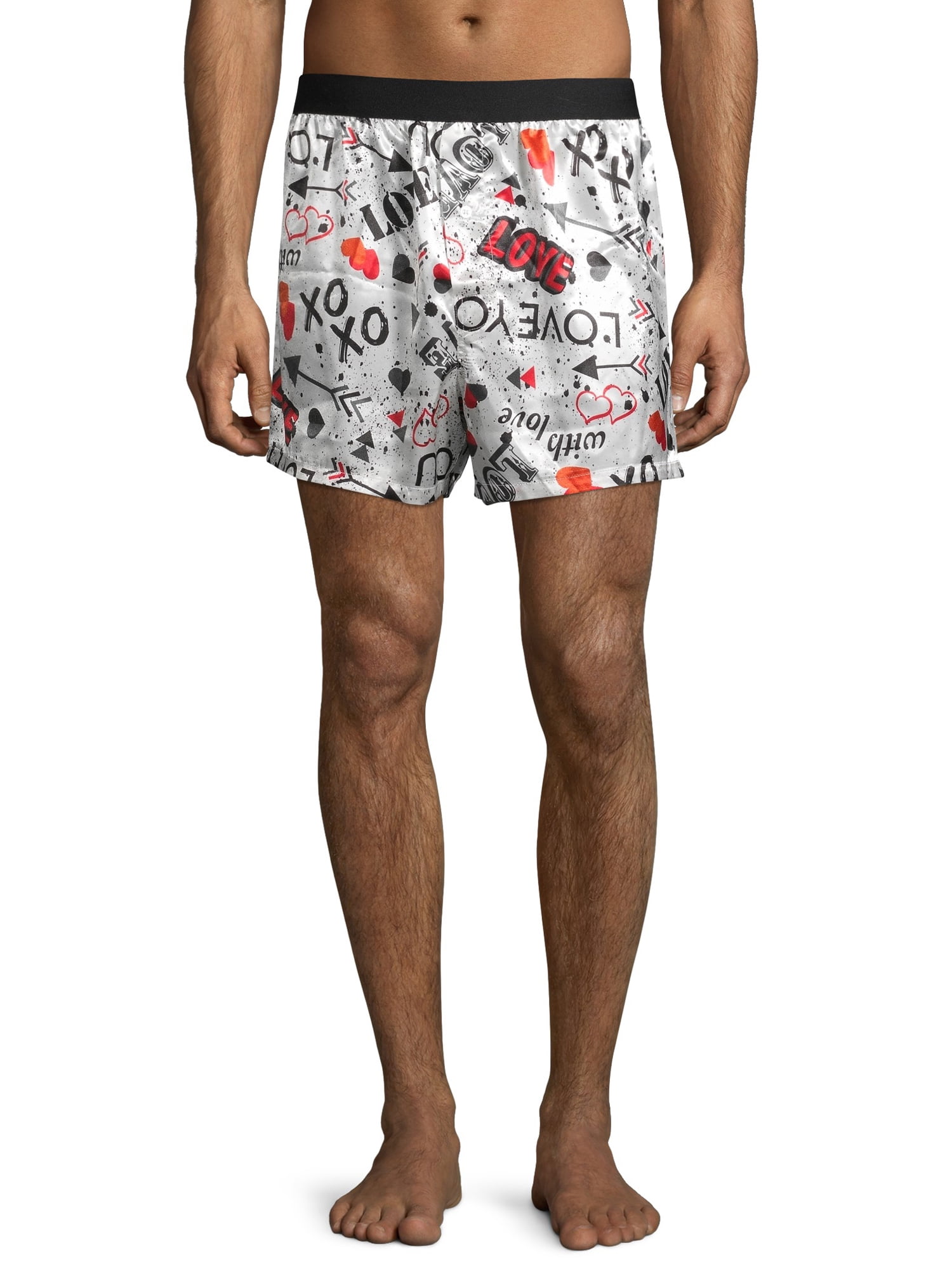 Way To Celebrate Men s Satin Valentine s Boxers Walmart