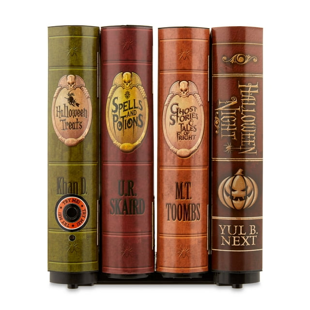 Way To Celebrate! Moving Books Animated Tabletop Halloween Decoration