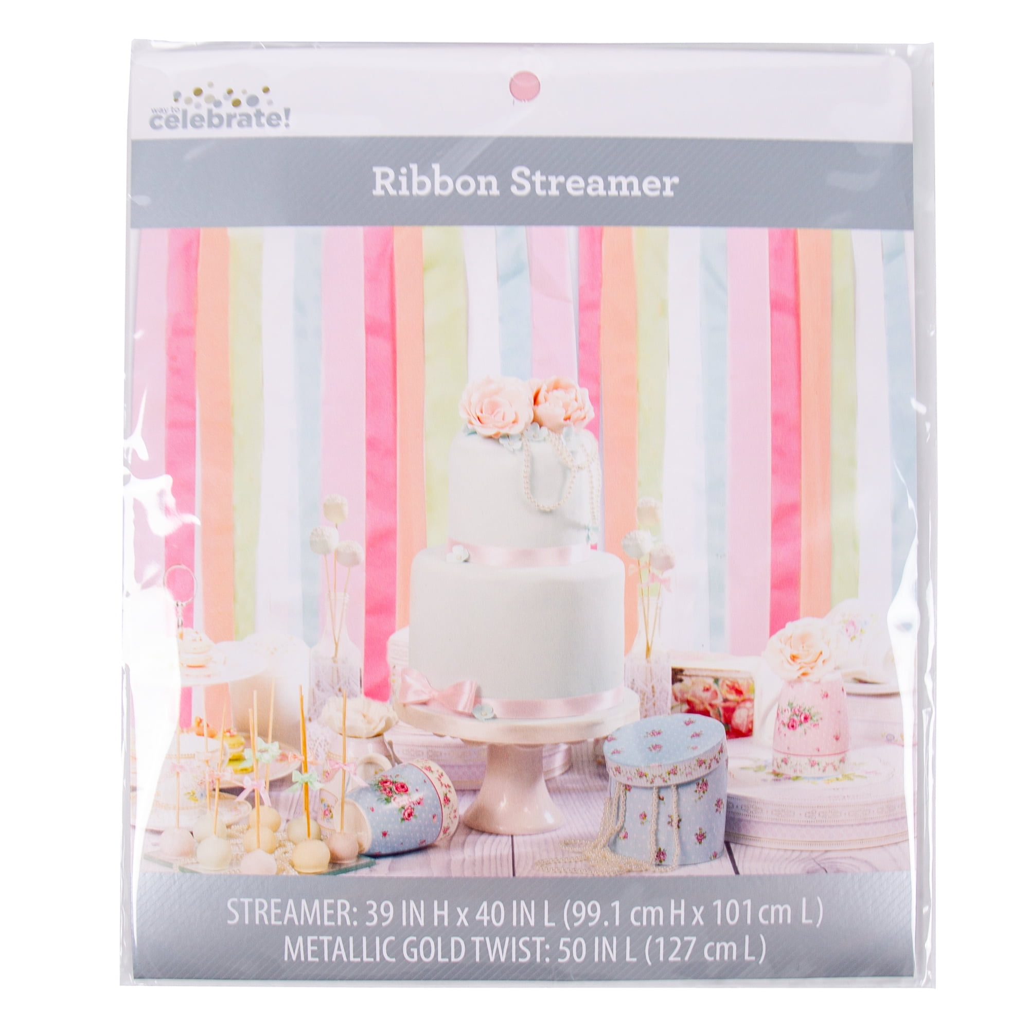 Way To Celebrate! Multicolor Ruffled Streamers