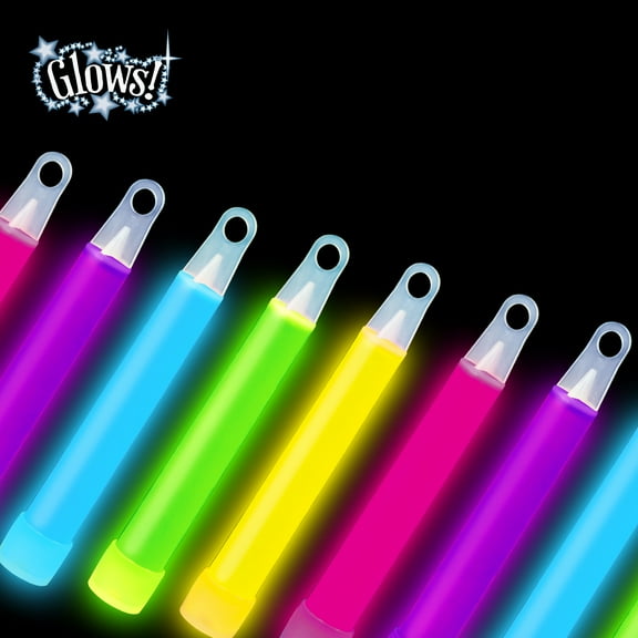 Way To Celebrate Multicolor Value Pack of 4" Glow Stick Party Favors, 30 count