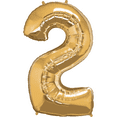 thumbnail image 1 of Way To Celebrate Number Balloons, Foil Gold Silver, 1 of 6