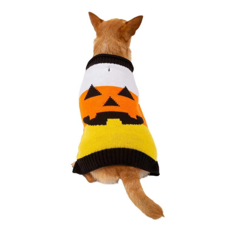 Way To Celebrate Orange Candy Striped Pumpkin Dog or Cat Sweater Size Xsmall Walmart