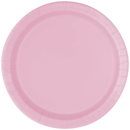 Disposable Paper Plates, 9", Light Pink, 20 Pieces, by Way To Celebrate