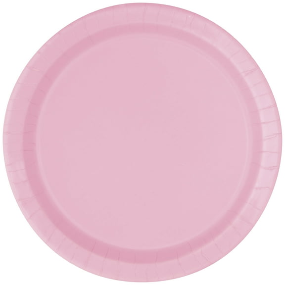 Disposable Paper Plates, 9", Light Pink, 20 Pieces, by Way To Celebrate