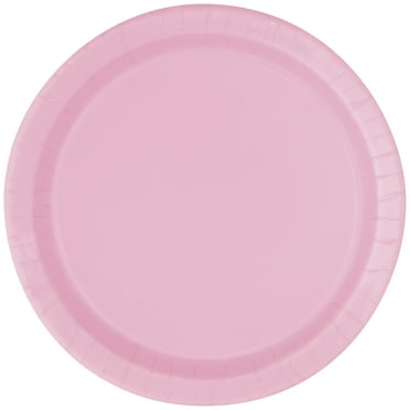 Disposable Paper Plates, 9", Light Pink, 20 Pieces, by Way To Celebrate